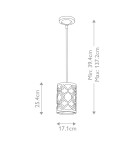 Elstead Lighting Mała lampa wisząca Arabella - 1 źródło światła GN-ARABELLA-MP