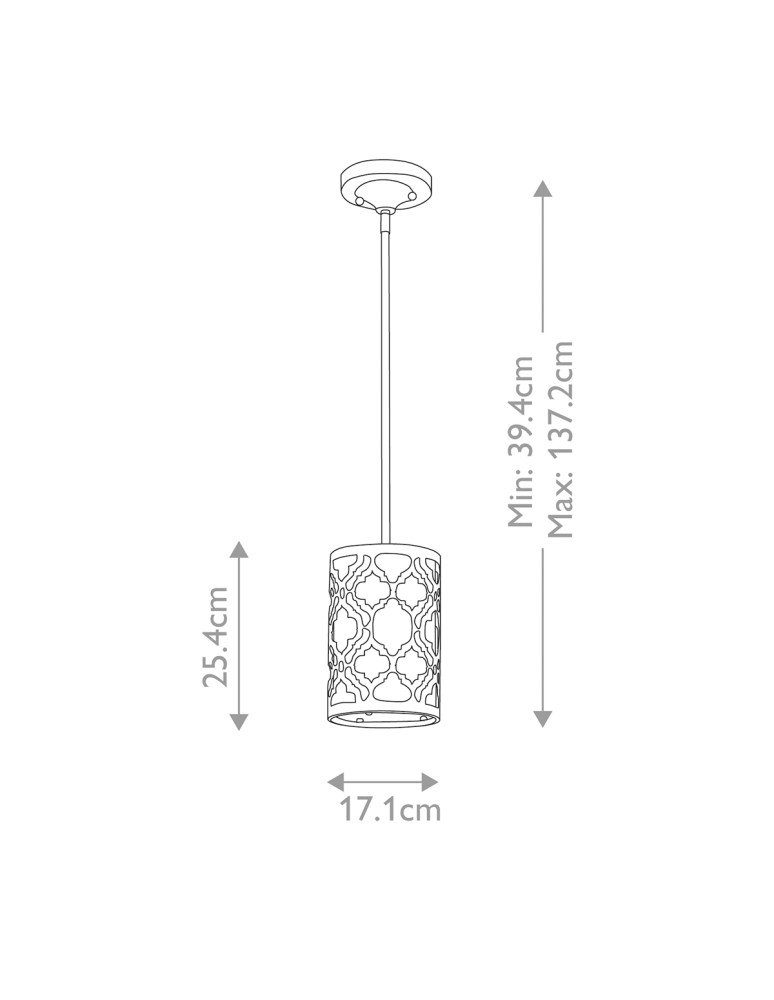 Elstead Lighting Mała lampa wisząca Arabella - 1 źródło światła GN-ARABELLA-MP