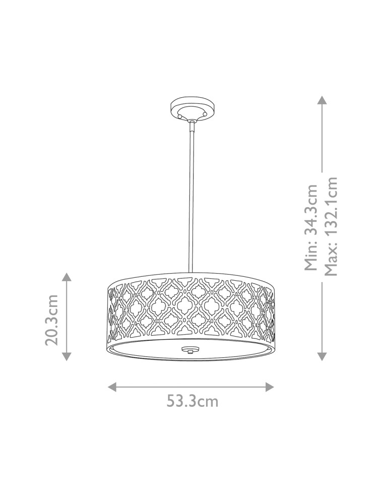 Pendant lamps - Elstead Lighting Arabella large pendant lamp - 3 light sources GN-ARABELLA-P-L - product kolory-swiatla.pl 6