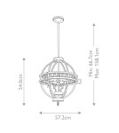 Elstead Lighting Lampa wisząca Lemuria - 3 źródła światła GN-LEMURIA-3P-A