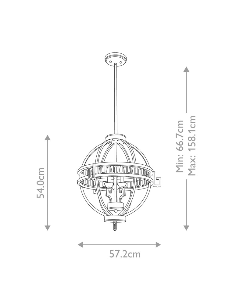 Pendant lamps - Elstead Lighting Lemuria pendant lamp - 3 light sources GN-LEMURIA-3P-A - product kolory-swiatla.pl 6