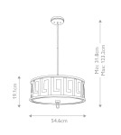 Elstead Lighting Duża lampa wisząca Lemuria - 3 źródła światła GN-LEMURIA-P-L