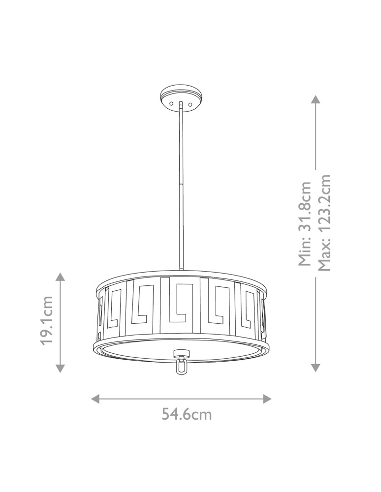 Pendant lamps - Elstead Lighting Lemuria large pendant lamp - 3 light sources GN-LEMURIA-P-L - product kolory-swiatla.pl 7