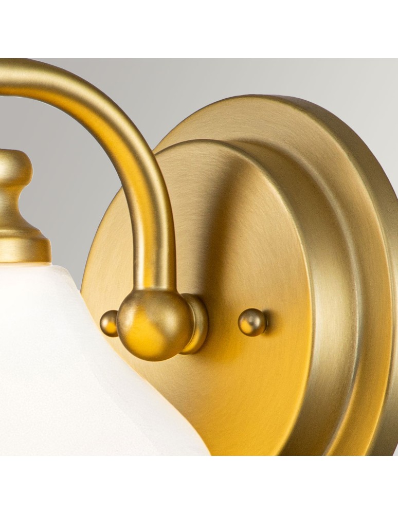 Elstead Lighting Kinkiet Ainsley - 1 źródło światła - Szczotkowany mosiądz IP44 HK-AINSLEY1-BATH-BB