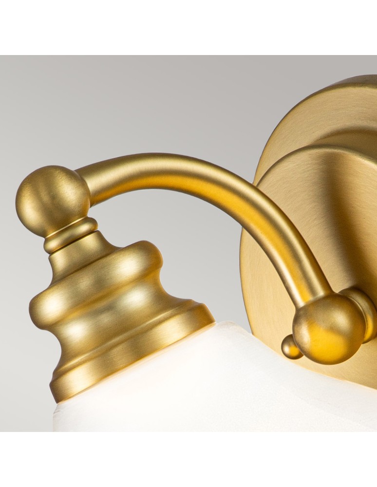 Elstead Lighting Kinkiet Ainsley - 1 źródło światła - Szczotkowany mosiądz IP44 HK-AINSLEY1-BATH-BB