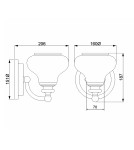 Bathroom wall lamps - Elstead Lighting Ainsley wall lamp - 1 light source - Brushed brass IP44 HK-AINSLEY1-BATH-BB - product 6
