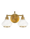 Elstead Lighting Ainsley wall lamp - 2 light sources - Brushed brass IP44 HK-AINSLEY2-BATH-BB