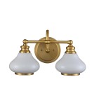 Elstead Lighting Kinkiet Ainsley - 2 źródła światła - Szczotkowany mosiądz IP44 HK-AINSLEY2-BATH-BB
