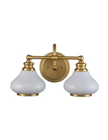 Elstead Lighting Ainsley wall lamp - 2 light sources - Brushed brass IP44 HK-AINSLEY2-BATH-BB - product 2