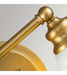 Bathroom wall lamps - Elstead Lighting Ainsley wall lamp - 2 light sources - Brushed brass IP44 HK-AINSLEY2-BATH-BB - product 4