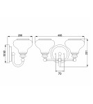 Bathroom wall lamps - Elstead Lighting Ainsley wall lamp - 2 light sources - Brushed brass IP44 HK-AINSLEY2-BATH-BB - product 6