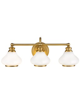 Elstead Lighting Kinkiet Ainsley - 3 źródła światła - Szczotkowany mosiądz IP44 HK-AINSLEY3-BATH-BB