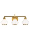 Elstead Lighting Kinkiet Ainsley - 3 źródła światła - Szczotkowany mosiądz IP44 HK-AINSLEY3-BATH-BB