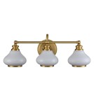Bathroom wall lamps - Elstead Lighting Ainsley wall lamp - 3 light sources - Brushed brass IP44 HK-AINSLEY3-BATH-BB - product 2