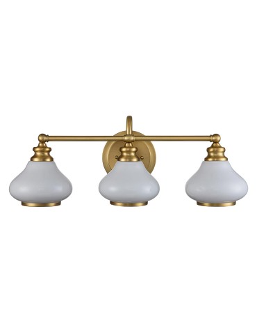 Elstead Lighting Ainsley wall lamp - 3 light sources - Brushed brass IP44 HK-AINSLEY3-BATH-BB - product 2