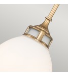 Elstead Lighting Średnia lampa wisząca Amelia - 1 źródło światła - Stary mosiądz HK-AMELIA-P-M-HB