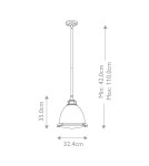 Pendant lamps - Elstead Lighting Amelia medium pendant lamp - 1 light source - Old brass HK-AMELIA-P-M-HB - product 6