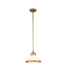 Elstead Lighting Mała lampa wisząca Amelia - 1 źródło światła - Stary mosiądz HK-AMELIA-P-S-HB