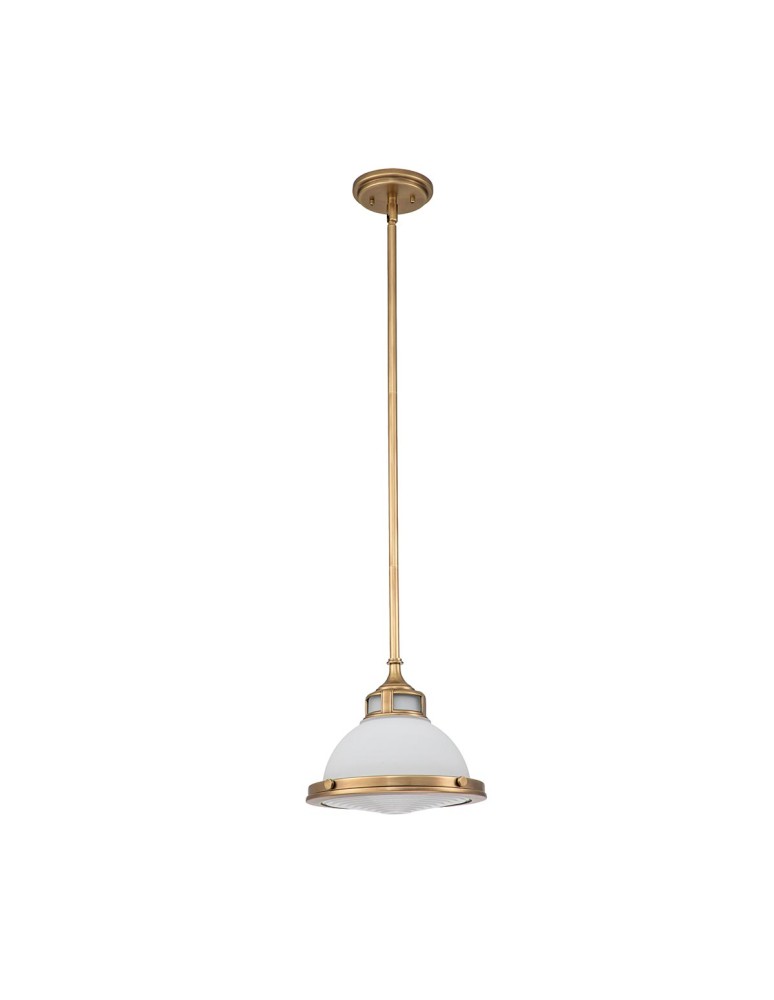 Elstead Lighting Mała lampa wisząca Amelia - 1 źródło światła - Stary mosiądz HK-AMELIA-P-S-HB