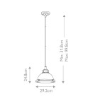 Elstead Lighting Mała lampa wisząca Amelia - 1 źródło światła - Stary mosiądz HK-AMELIA-P-S-HB