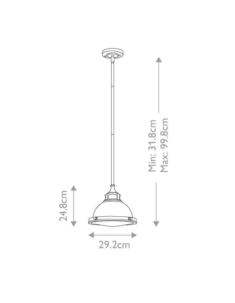 Pendant lamps - Elstead Lighting Amelia small pendant lamp - 1 light source - Old brass HK-AMELIA-P-S-HB - product kolory-swiatla.pl 6