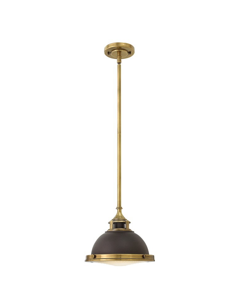 Pendant lamps - Elstead Lighting Amelia small pendant lamp - 1 light source - Brown HK-AMELIA-P-S-RB - product kolory-swiatla.pl 1