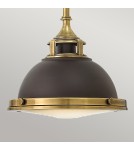Elstead Lighting Mała lampa wisząca Amelia - 1 źródło światła - Brązowa HK-AMELIA-P-S-RB