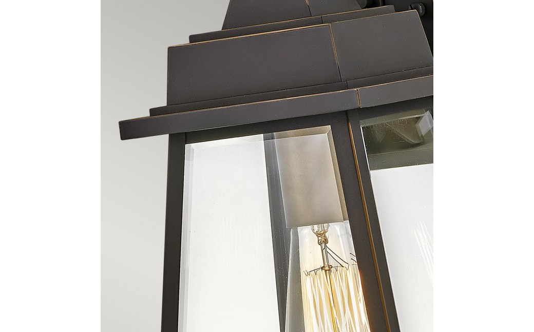Elstead Lighting Średnia latarnia naścienna Bainbridge - 1 źródło światła IP44 HK-BAINBRIDGE-M-OZ