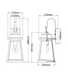 Outdoor wall lamps - Elstead Lighting Bainbridge medium wall lantern - 1 light source IP44 HK-BAINBRIDGE-M-OZ - product 5
