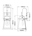 Outdoor wall lamps - Elstead Lighting Small wall lantern Bainbridge - 1 light source IP44 HK-BAINBRIDGE-S-OZ - product 5