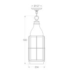 Outdoor pendant lamps - Elstead Lighting Large Bingham pendant lantern - 3 light sources IP23 HK-BINGHAM8 - product 2