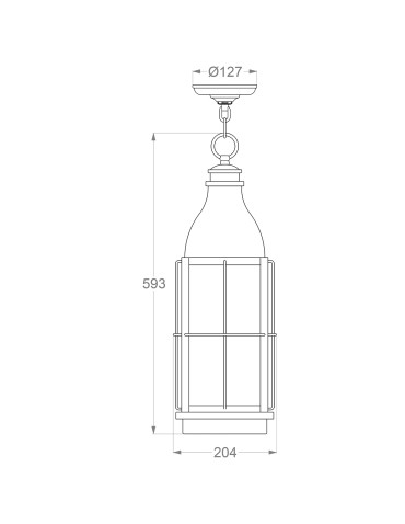 Elstead Lighting Duża latarnia wisząca Bingham - 3 źródła światła IP23 HK-BINGHAM8 - produkt 2