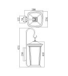 Outdoor wall lamps - Elstead Lighting Large Bromley wall lantern - 3 light sources IP44 HK-BROMLEY2-L - product 5