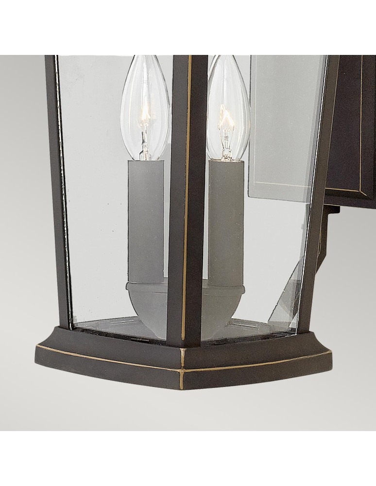 Elstead Lighting Średnia latarnia naścienna Bromley - 2 źródła światła IP44 HK-BROMLEY2-M