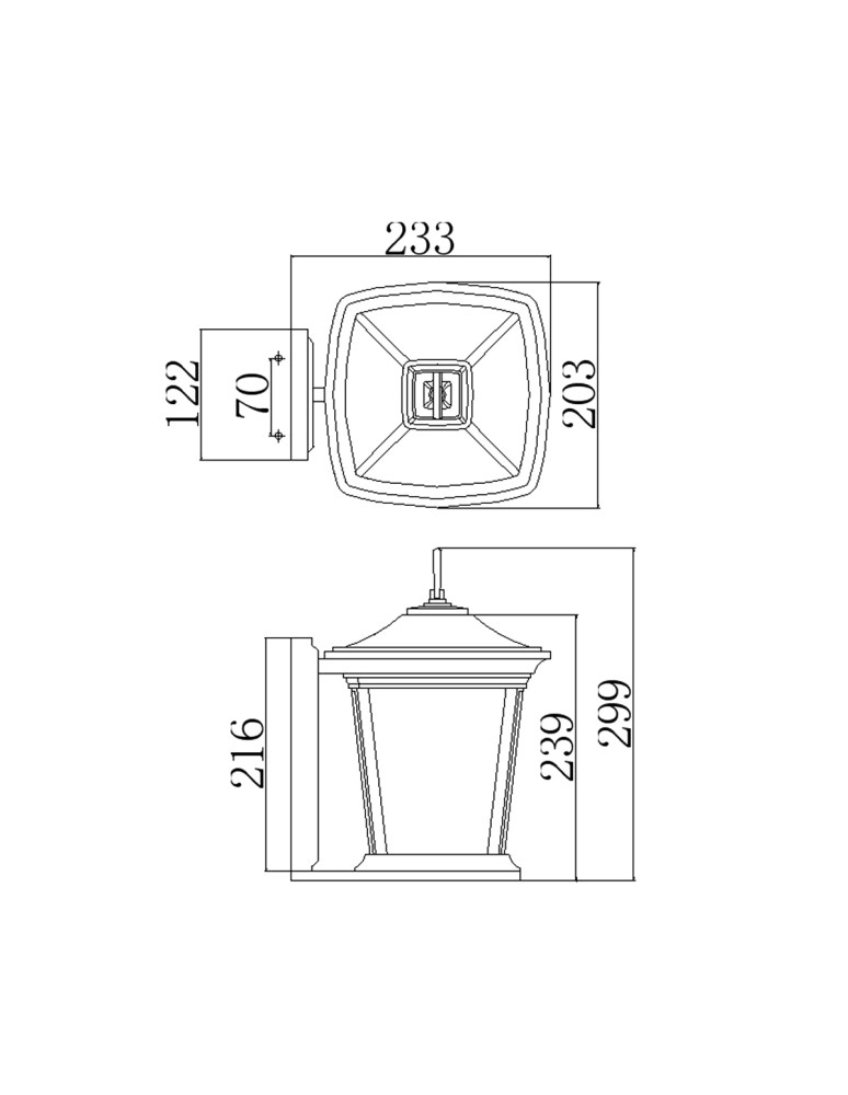 Outdoor wall lamps - Elstead Lighting Small wall lantern Bromley - 1 light source IP44 HK-BROMLEY2-S - product kolory-swiatla.pl 5