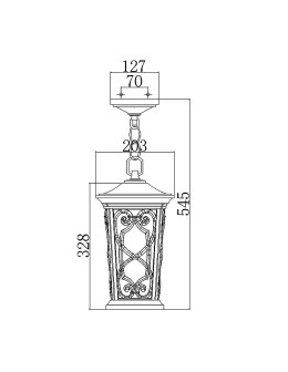 Elstead Lighting Mała latarnia wisząca Enzo - 1 źródło światła IP44 HK-ENZO8-S - produkt 2