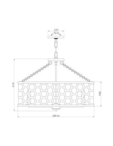 Elstead Lighting Lampa wisząca Felix - 6 źródeł światła HK-FELIX-6P - produkt 2