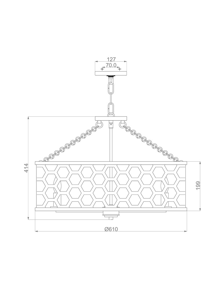 Elstead Lighting Lampa wisząca Felix - 6 źródeł światła HK-FELIX-6P Elstead Lighting Lampa wisząca Felix - 6 źródeł światła HK-FELIX-6P