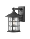 Elstead Lighting Duża latarnia naścienna Freeport - 1 źródło światła - Teksturowana czerń IP44 HK-FREEPORT2-L-TBK