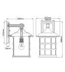 Outdoor wall lamps - Elstead Lighting Large Freeport wall lantern - 1 light source - Textured black IP44 HK-FREEPORT2-L-TBK - product 5