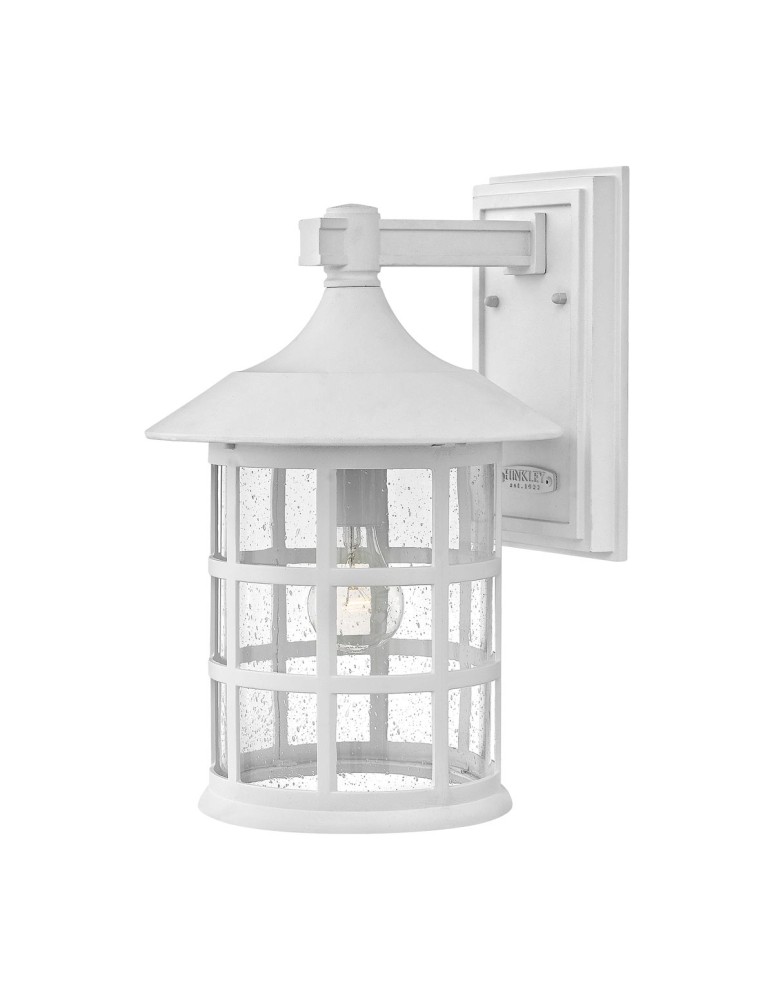 Outdoor wall lamps - Elstead Lighting Large Freeport wall lantern - 1 light source - Textured white IP44 HK-FREEPORT2-L-TWH - product kolory-swiatla.pl 1