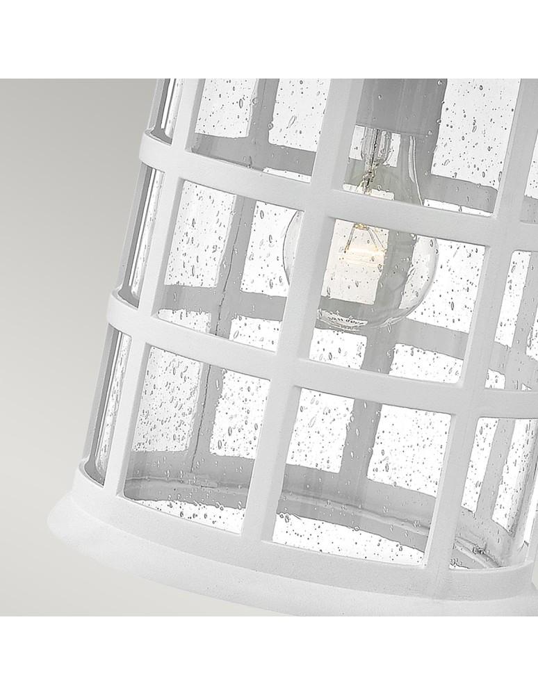 Outdoor wall lamps - Elstead Lighting Large Freeport wall lantern - 1 light source - Textured white IP44 HK-FREEPORT2-L-TWH - product kolory-swiatla.pl 4