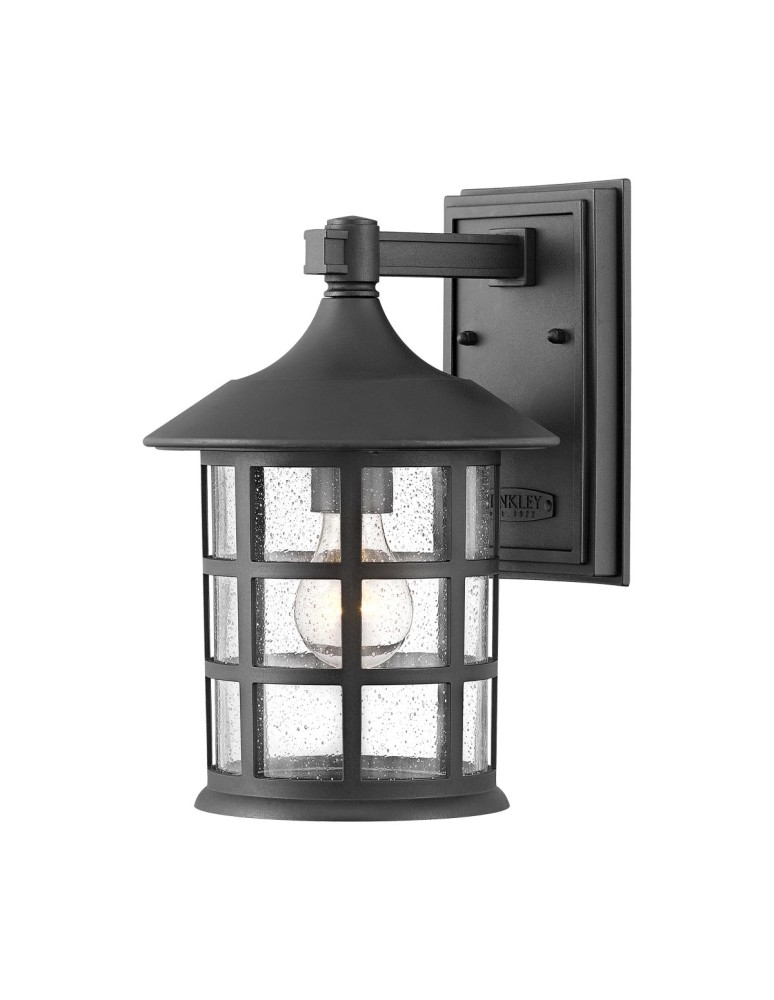 Outdoor wall lamps - Elstead Lighting Freeport medium wall lantern - 1 light source - Textured black IP44 HK-FREEPORT2-M-TBK - product kolory-swiatla.pl 1