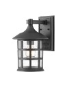 Elstead Lighting Średnia latarnia naścienna Freeport - 1 źródło światła - Teksturowana czerń IP44 HK-FREEPORT2-M-TBK