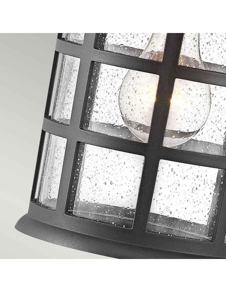 Elstead Lighting Średnia latarnia naścienna Freeport - 1 źródło światła - Teksturowana czerń IP44 HK-FREEPORT2-M-TBK