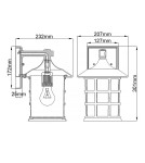 Elstead Lighting Średnia latarnia naścienna Freeport - 1 źródło światła - Teksturowana czerń IP44 HK-FREEPORT2-M-TBK