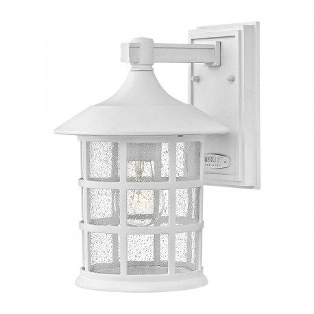 Elstead Lighting Średnia latarnia naścienna Freeport - 1 źródło światła - Teksturowana biel IP44 HK-FREEPORT2-M-TWH