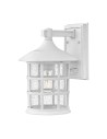Elstead Lighting Średnia latarnia naścienna Freeport - 1 źródło światła - Teksturowana biel IP44 HK-FREEPORT2-M-TWH