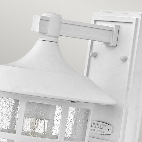 Elstead Lighting Średnia latarnia naścienna Freeport - 1 źródło światła - Teksturowana biel IP44 HK-FREEPORT2-M-TWH