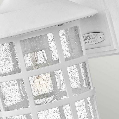 Elstead Lighting Średnia latarnia naścienna Freeport - 1 źródło światła - Teksturowana biel IP44 HK-FREEPORT2-M-TWH